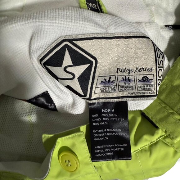 Sessions Ridge Series Snow Ski Snowboard Pants Women's XS Neon Green White - Picture 14 of 15